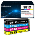 Duhaink Remanufactured 981X 981 High Yield Ink Cartridge L0R12A L0R09A L0R10A L0R11A Ink Replacement for PageWide Enterprise Color 556 556dn 556xh MFP 586 MFP 586z MFP 586dn MFP 586f Printer (4 Pack)