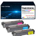TN635XXL TN635 CMY Toner Cartridge TN635XXLC TN635XXLM TN635XXLY Toner Replacement for Brother HL-L8430CDW L8430CDWT L8570CDW MFC-L8930CDW MFC-L8970CDW MFC-EX575 Printer(3 Pack,High Yield)
