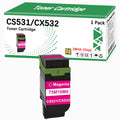 CS531 CX532 Toner Cartridge 75M10M0 Toner Cartridge Replacement for CS531 CS531dw CX532 CX532adwe CS632 CS632dwe CX635 CX635adwe Printer (1 Magenta,with Chip)