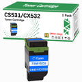 CS531 CX532 Toner Cartridge 75M10C0 Toner Cartridge Replacement for CS531 CS531dw CX532 CX532adwe CS632 CS632dwe CX635 CX635adwe Printer (1 Cyan,with Chip)