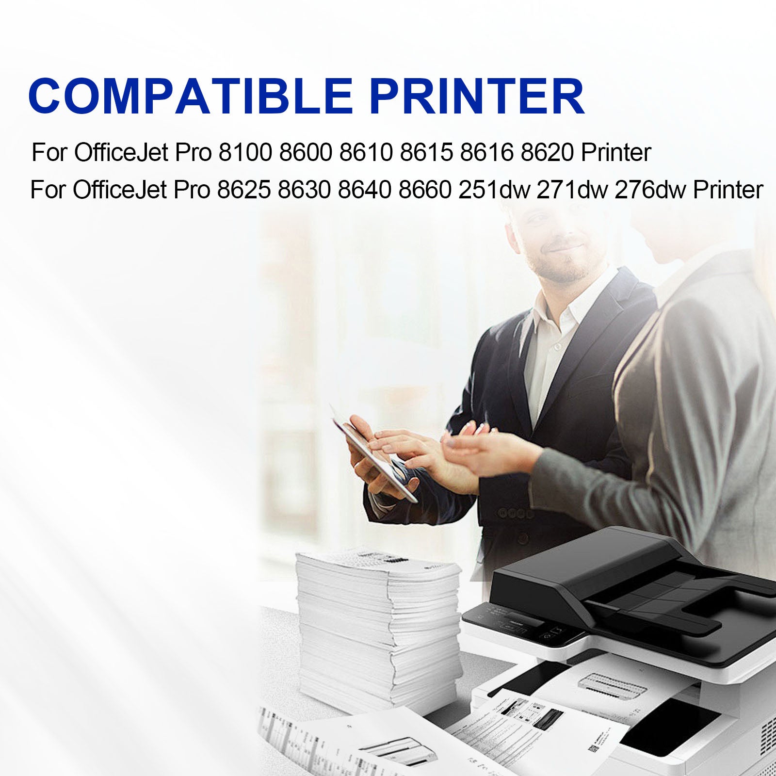 950XL 951XL Ink Cartridge Combo Pack Replacement for 950 951 XL Black Color for OfficeJet 8100 8110 8600 8610 8615 8616 8620 8625 8630 8640 8660 251dw 271dw 276dw Printer (High Yield,4 Pack)