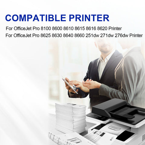 950XL 951XL Ink Cartridge Combo Pack Replacement for 950 951 XL Black Color for OfficeJet 8100 8110 8600 8610 8615 8616 8620 8625 8630 8640 8660 251dw 271dw 276dw Printer (High Yield,4 Pack)