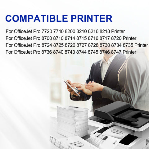 952XL Ink Cartridge Combo Pack Replacement for 952 952 XL Black Color for OfficeJet Pro 7720 7740 8200 8210 8216 8218 8700 8710 8714 8715 8716 8717 8720 8724 8725 8726 Printer(High Yield,4 Pack)