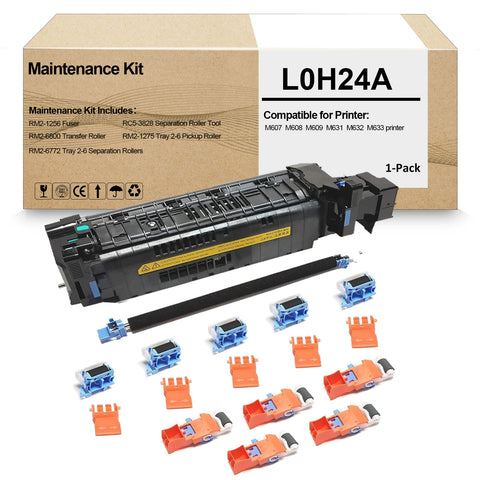 L0H24A RM2-1256 Fuser Maintenance Kit Remanufactured L0H24-67901 Fuser Unit Replacement for M607 M608 M609 M610 M611 M612 M631 M632 M633 M634 M635 M636 Fusing Assembly Printer (110V,225K pages Yield)