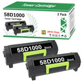 58D1000 Black Remanufactured Toner Cartridge Replacement for MS725 MS821 MS822 MS823 MS825 MS826 MX721 MX722 MX725 MX822 MX826 Printer (with Chip, 2 Black)