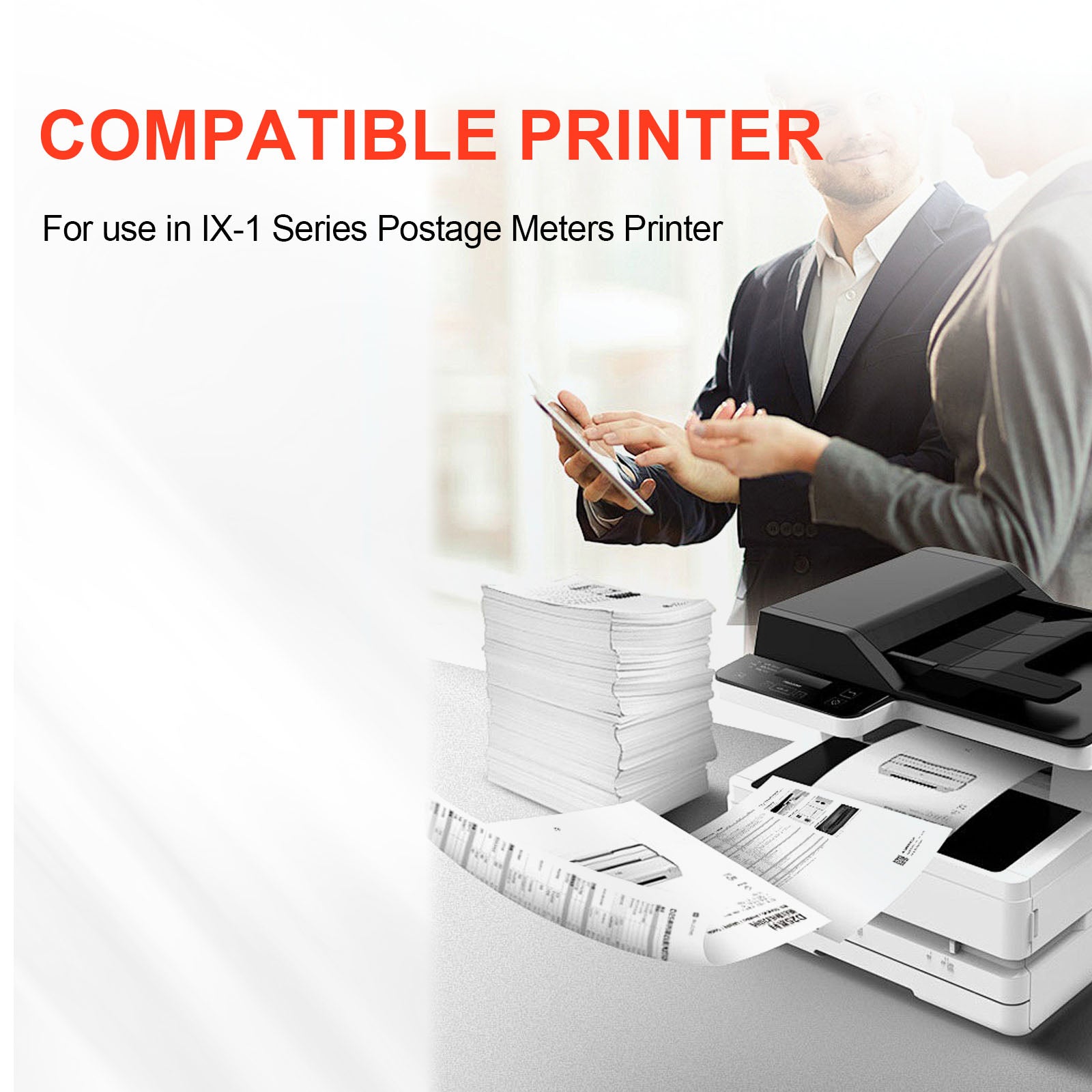 IXINK1 Compatible Red Ink Cartridge for Use in IX-1 Series Postage Meters Fluorescent Red Postage Meter Ink (2 Pack)