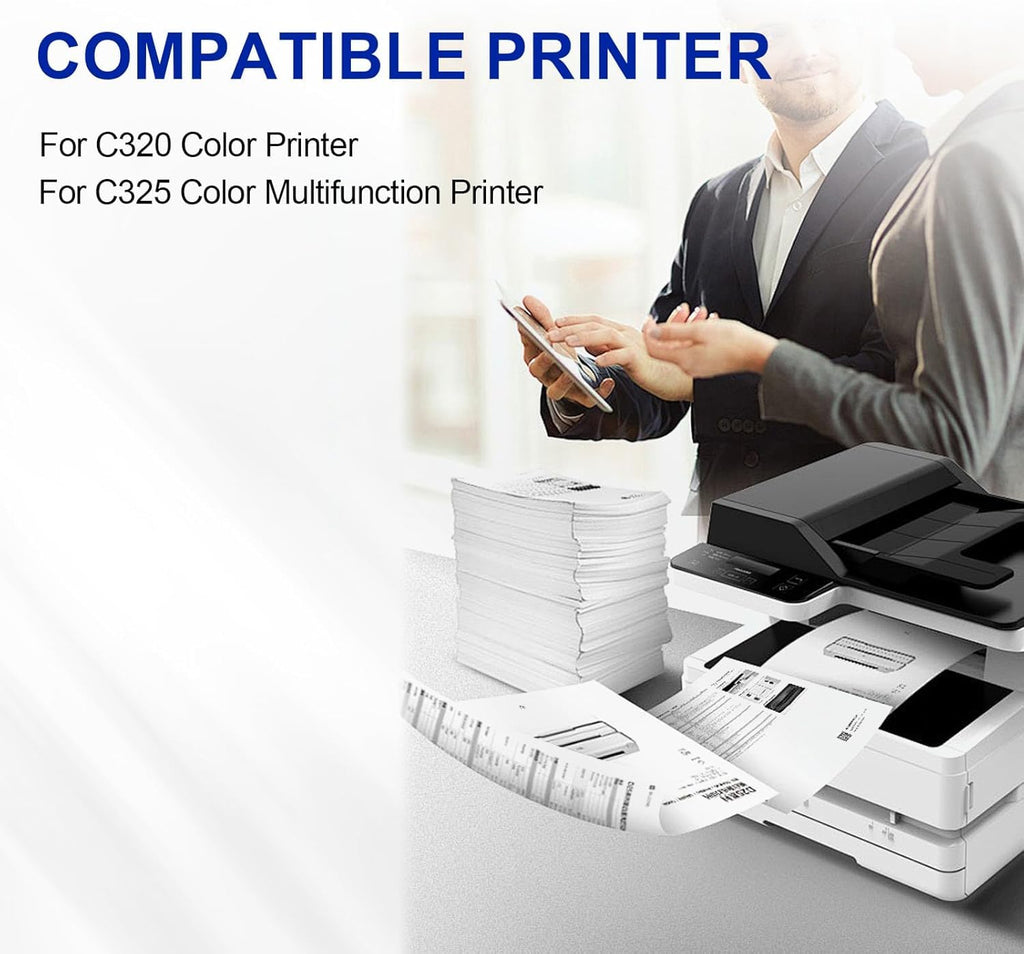 C325 C320 High Yield Toner Cartridge 006R04820 006R04821 006R04822 006R04823 Toner Cartridge Replacement for Xerox C325 C320 Printer (4 Pack, Black Cyan Magenta Yellow)