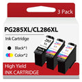 High Yield PG-285XL CL-286XL Compatible Ink Cartridge Replacement for Canon 285 286 PG285 XL CL286 XL 285XL 286XL for TS7720 TS7722 TR7820 Inkjet Printer (1 Black, 2 Color)