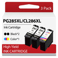 PG-285XL CL-286XL PG285 XL CL286 XL Compatible Black and Color Ink Cartridge Replacement for Canon 285 286 285XL 286XL for TS7720 TS7722 TR7820 Printer (3 Packs,2 Black 1 Color)
