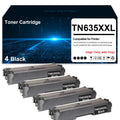 TN635XXL TN635 Black Toner Cartridge TN635XXLBK Toner Replacement for Brother HL-L8430CDW L8430CDWT L8570CDW MFC-L8930CDW MFC-L8970CDW MFC-EX575 Printer(4 Black,High Yield)