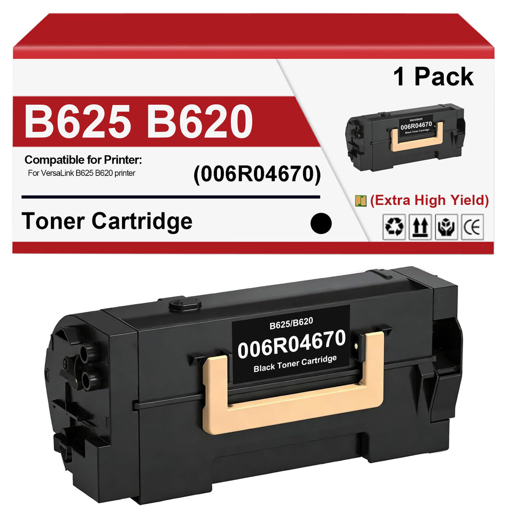 High Yield 006R04669 Toner Cartridge B625 B620 Black Toner Cartridge Replacement for Xerox VersaLink B625 B620 Printer (1 Black,25000 Pages)