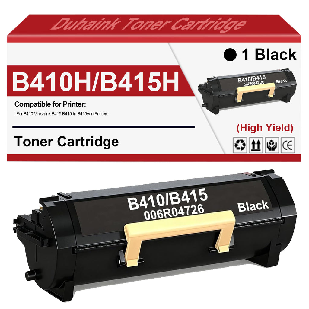 High Yield B410 B415 Toner Cartridge 006R04726 Black Toner Replacement for Xerox B410 Versalink B415 Printer (1Pack-14000 Pages,with Chip)