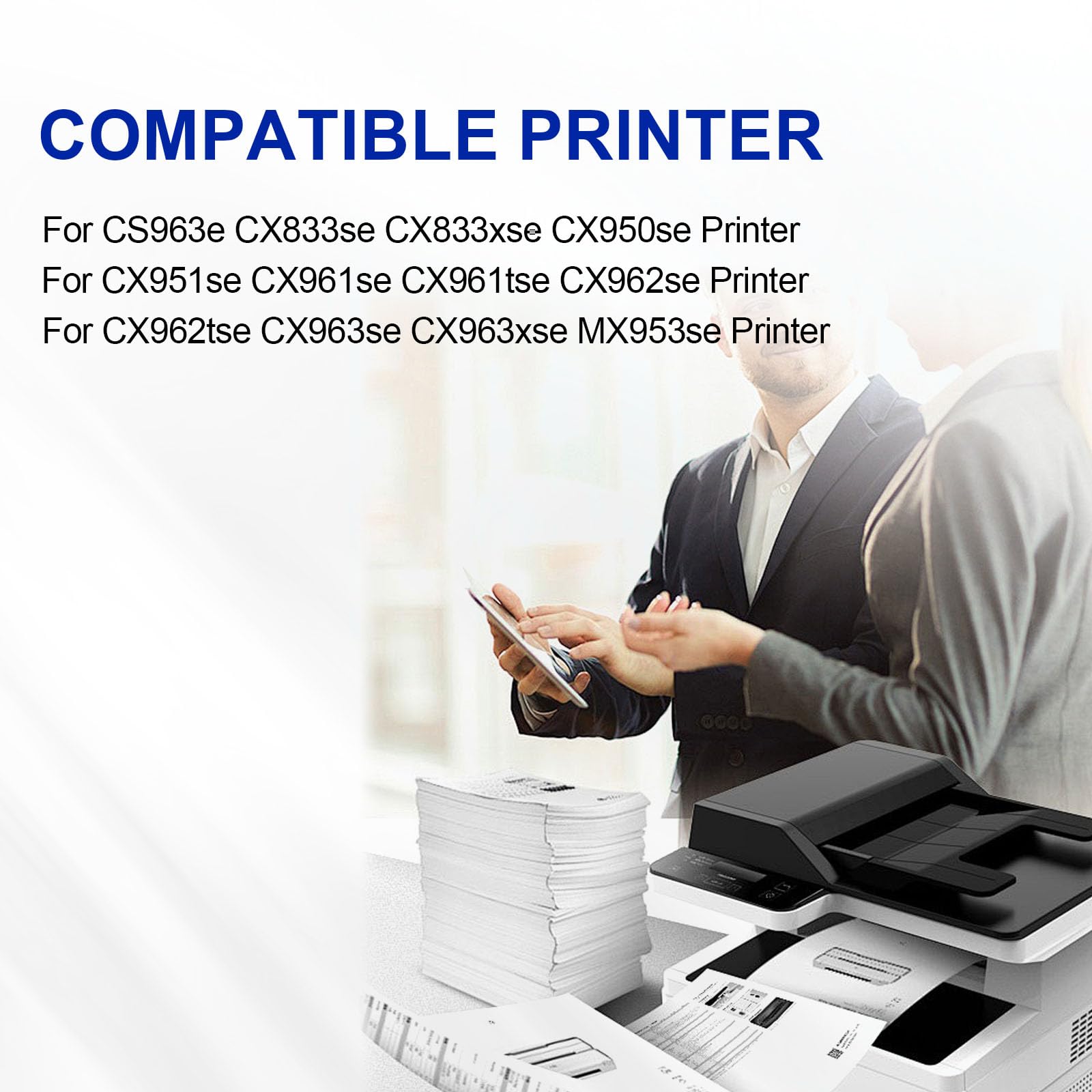 77L10K0 Black Toner Cartridge Replacement for Lexmark CS963e CX963xse CX833se CX833xse CX950se CX951se MX953se CX961se CX961tse CX962se CX962tse CX963se Printer (High Yield,15000 Pages)