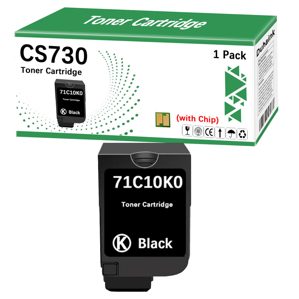 CS730 CX735 Toner Cartridge 71C10K0 Toner Cartridge Replacement for CS730de CX730de CS735de CS737 CX737 Printer (1 Black)