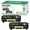 B231000 Black Toner Cartridge Replacement for B2338DW B2442dw B2546dw B2650dw MB2338adw MB2442adwe MB2650ade Printer 3000 Pages (with Chip,2 Black)